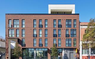 735 Davis provides affordable homes from formerly homeless to middle income seniors on the site of the former Embarcadero Freeway.