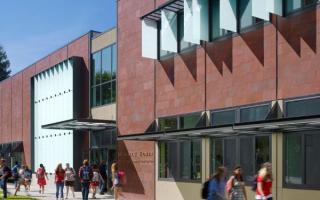 The Michael J. Homer Science and Student Life Center at Sacred Heart in the San Francisco Bay Area offers a unique educational environment that encourages scientific inquiry, fosters a strong learning community, and promotes environment stewardship, while also leading the charge on sustainability by being the first LEED For Schools Platinum certification in the country.